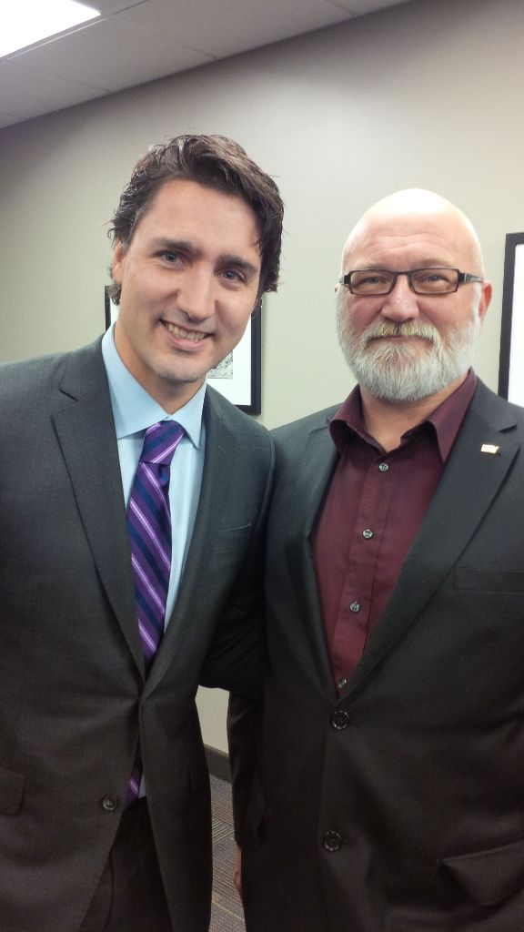 Glen Hilton and Justin Trudeau
