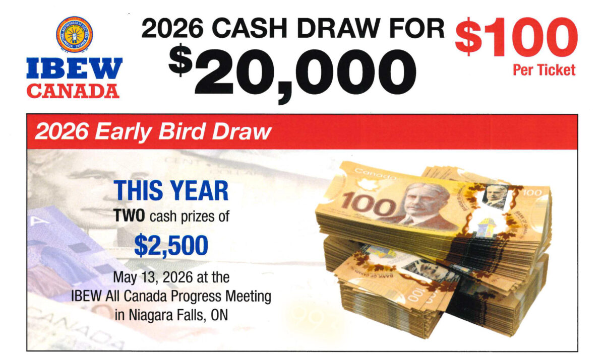 ibew canada 2026 cash draw